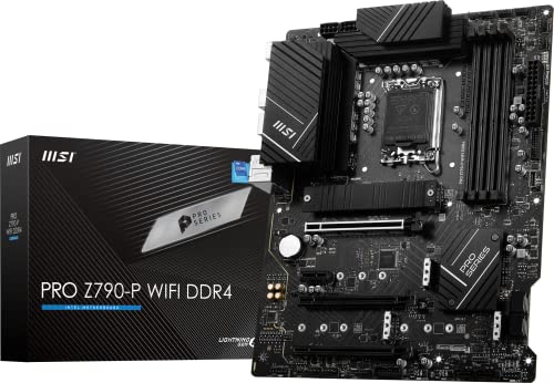 MSI Scheda madre PRO Z790-P WiFi DDR4 ProSeries (supporta processori Intel di 12°/13° generazione, LGA 1700, DDR4, PCIe 5.0, M.2, 2.5Gbps LAN, USB 3.2 Gen2, Wi-Fi 6E, ATX)