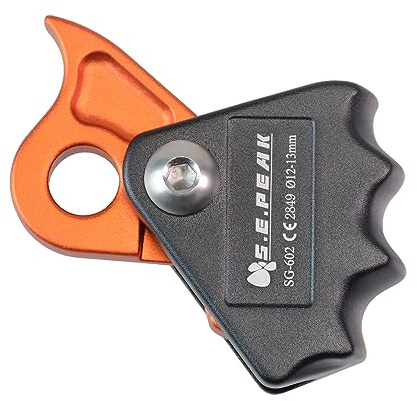 S.E.PEAK SEPEAK Climbing Ascender 15kN Rope Grab Ascender, Flip Line Adjuster, Fall Protection Belay Device for Rock Climbing,Tree Arborist/Fit for 11~13 MM Rope