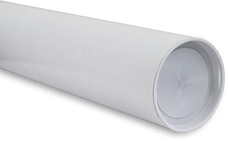 MagicWater Supply Versandrolle mit Kappen, 5,1 x 22,9 cm, Weiß, 1 Stück