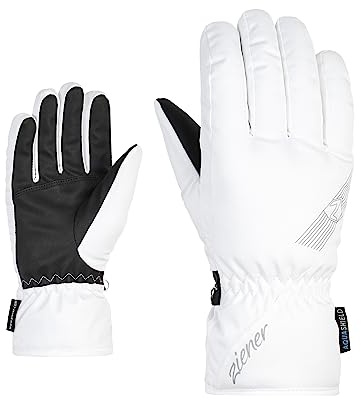Ziener Damen KORENA Ski-Handschuhe/Wintersport | wasserdicht, atmungsaktiv, White, 7,5