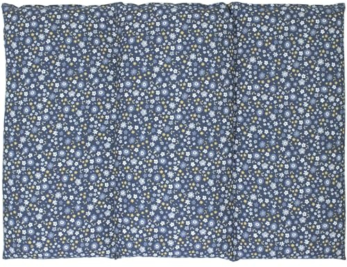 Coussin aux pépins de raisins - Taille 40x30-3 compartiments - fleurs bleues- Coton Bio - Coussin thermique - Coussin aux graines - Compresse froide -