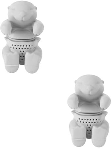 MAGICLULU 2St Kristalldekor klare Tassen reise Tee-Eier Silikon Schildkröte Kaffee Otter-Teefilter Otterblattfilter Glas schmücken Reisekit loser Tee reisen Teesieb