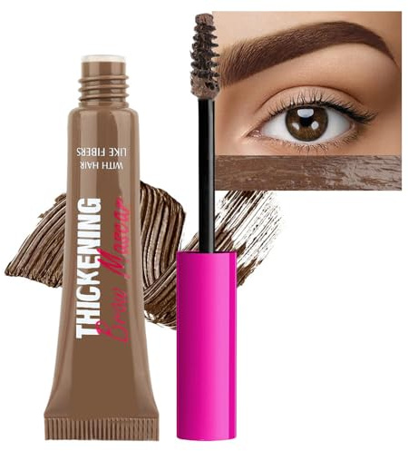 Tinted Thickening Brow Gel Brown Mascara,Tinted Eyebrow Gel,Waterproof, Transfer-proof, Brush to Fill in Eyebrows and Cover Gray Hairs - Cruelty Free (1pc 06 Brunette)