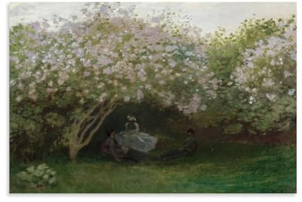 Claude Monet Kunstwerk – Flieder, graues Wetterdruck, Poster, Leinwand, Gemälde, Wandkunst, dekoratives Bild, Drucke, moderne Dekoration, 30 x 45 cm