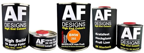 FÜR BMW 202 Inka Autolack Set 2K HS Grundierung 2K Klarlack kratzfest Lackierung Smart Repair