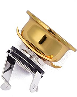 HEMOTON Stecker Gold -klinkenbuchse für Gitarren aus Eisen und Kupfer mit Oberflächenbehandlung Hohe Haltbarkeit Ersatz für Gitarren und Bässe Einfache Installation
