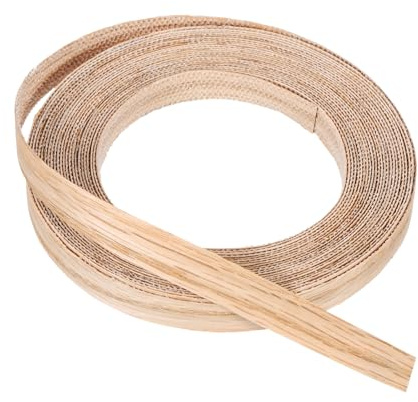 PATIKIL Nastro di Bordo in Legno di Rovere Rosso 1/2 Pollice x 25 ft | per Bordo in Compensato Flessibile, Nastro in Faggio Pre-Incollato, per il Restauro di Mobili, con Adesivo Hot Melt