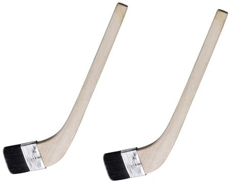 2 Pack Radiator Paint Brushes, 2.5 Bristle Brushes Curved Wall Paint Brush with Long Wood Handle for Painting Awkward Areas