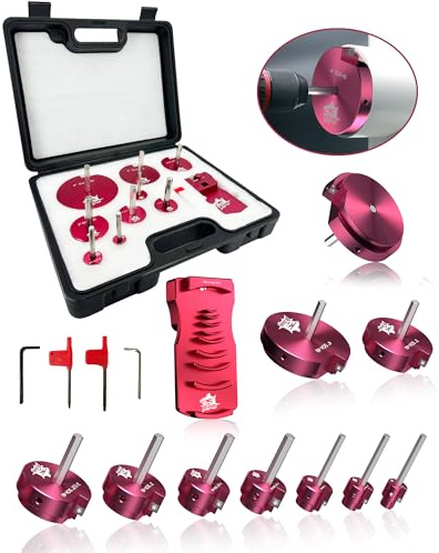 RESHARK 10 Pcs PVC Pipe Reamer Kit with 9 in 1 PVC Pipe Deburring Tool, Adjustable Chamfers, Plumbing Tools Compatible with 1/2 inch-4 inch for SCH40