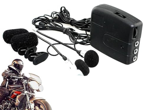 Accesorios para intercomunicadores de motocicletas, accesorios para auriculares intercomunicadores | Kit de auriculares con cable de motocicleta,Conjunto completo, accesorio de clip de soporte de