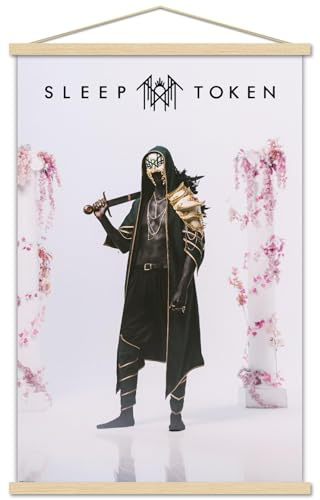 Sleep Token - Caramel Wall Poster with Magnetic Frame, 34L x 22.4W, Premium Print and Beechwood Hanger Bundle