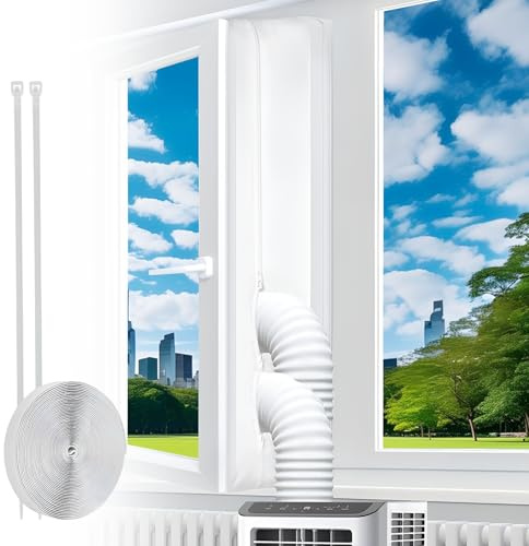 OMIGA Calfeutrage Fenetre Climatiseur 400CM Kit pour Climatiseur Mobile | Installation Facile Utilisé pour Toutes les Unités de Climatisation Mobile et les Séchoirs
