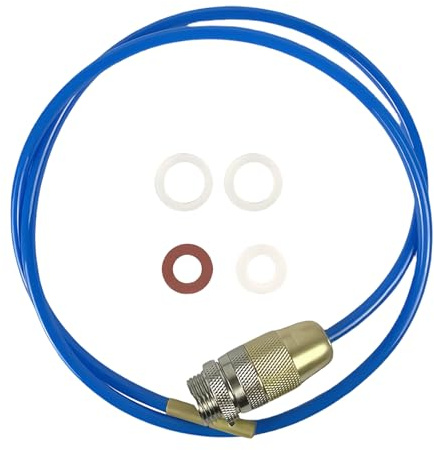 Déboucheur de canalisations haute pression, 3 m pour robinet, déboucheur de canalisations, tuyau avec buse en laiton et joints pour tuyaux de vidange M22 M24 et tuyaux de 1/2, bleu