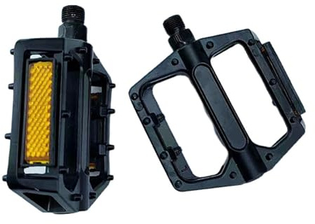 Bicycle Pedals,Non-Sli p Aluminium Mountain Bike Pedals, Bicycle Pedal with Reflectors,9/16 Inch Bearing Platforms Pedal for Most Adult BMX, MTB, Racing Bikes