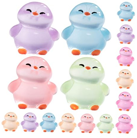 TOYANDONA 18piezas Muñeco De Pingüino Luminoso De Figuras De Animales Marinos Pequeñas Decoración Hogar y Jardín para Bricolaje y Escritorio