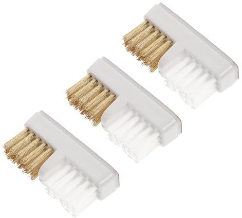 HAMPPLIES Spazzola in Filo di Rame Setole Flessibili e Manico in Plastica per Pulizia Punte Lucidatrici Unghie 3 Pezzi per Amanti della Nail Art
