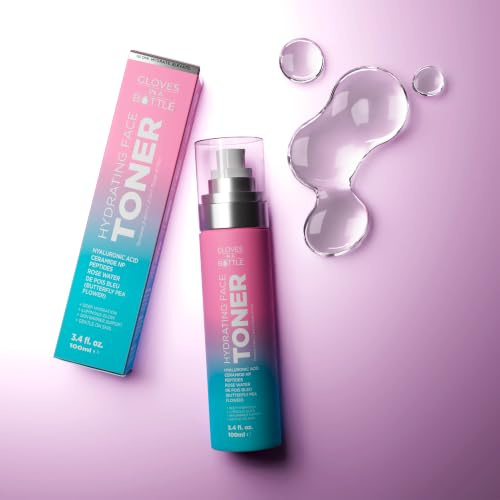 Gloves In A Bottle Hydrating Toner & Mist Spray – Hydrating Soothing Spray for Redness, Deep Hydration, Dewy Glow & Skin Barrier Repair – Hyaluronic Acid, Ceramide NP, Peptides – Alcohol-Free (3.4 oz)