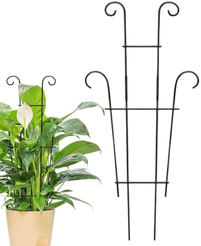Tutor para Plantas en Maceta 23,62 Pulgadas de Hierro Apilable de Rudo