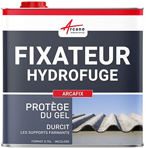 Durcisseur Fixateur pour Béton, Tuile, Sol 0.75 L (jusqu'à 3.75 m²) | Fixateur Hydrofuge, Durcit les Supports Friables, Imperméabilise Tuiles, Béton et Matériaux Poreux - Arcane Industries