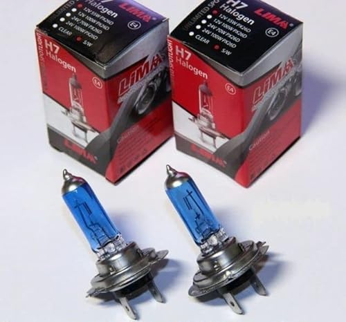 2X Halogen H7 Scheinwerferlampe Birne kompatibel für KIA CEE D 55W 12V Abblendlicht Fernlicht Glühlampen | E - Prüfzeichen | Sockel PX26d - Xenon Weiß