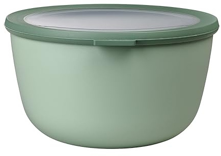 Mepal - Multi Bowl Cirqula Round - Vorratsdose mit Deckel - Geeignet als Luftdichte Aufbewahrungsbox für den Kühlschrank, Mikrowellengeschirr & als Frischhaltedosen - 3000 ml - Nordic Sage