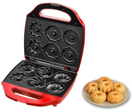 Kalorik TKG CKM 1007 RD Guglhupfbäcker Traditionsformen, 3 Formen für leckere Törtchen, 900 W, Rot NEU*53443