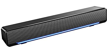 Zunate Soundbar, 3D-Stereo-Sound Mit USB-Kabel Und 3,5-mm-Eingang - Tragbar für Desktop, Laptop, Fernseher, Smartphone, Tablet PC (Schwarz)