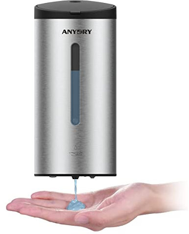 anydry Wall Mount Automatic Liquid Soap Dispenser 1205C 800ml Commercial Automatic Liquid Soap Dispenser Brushed