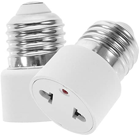 DOITOOL E27 Adapter Steckdose, 2-Teilige E27 Adapter Steckdose, Auf efassung E-Stift Sockel enstecker Licht, e Für Lampenfassung er Auf e