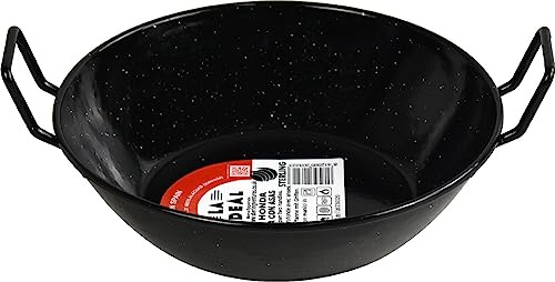 Sterling Ventures Non Stick Deep Frying Kadai Enamel Coated Wok (22cm)