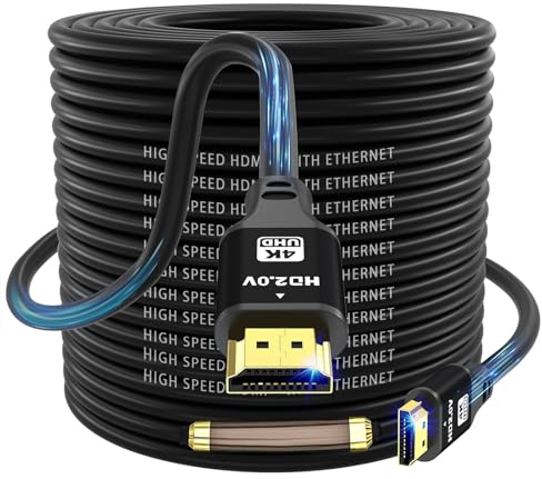 charlore Cavo HDMI 4K/60HZ 30m (HDMI 2.0, 18 Gbps) connettori placcati oro ad alta velocità, Ethernet Audio Return, compatibile 3D con Laptop PS3/4/5 PC HDTV Proiettore