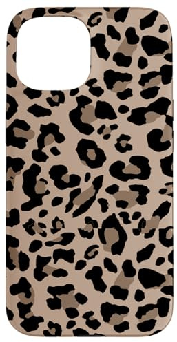 Leopardenmuster stilvolles Gepardenmuster braun neutral beige Hülle für iPhone 15