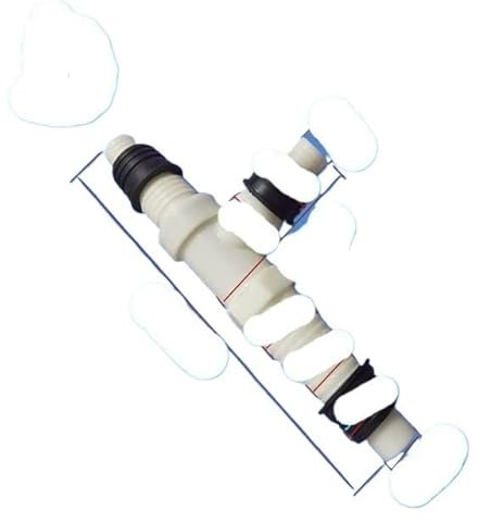 Schlauchadapter, Wasserhahn-Anschluss, Waschmaschinen-Auslaufschlauch-Adapter, Einlassrohr-Anschluss, Waschbecken-Abfluss-T-Stück, Splitter-Anschluss, Abflussschlauch-Kupplung-D (Color : E, Size : -