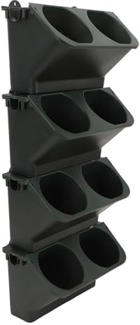 Jiawu Macetero Vertical de Pared, Macetero Colgante, Cajas Más Profundas con 8 Macetas para Decoración Interior y Exterior, Macetero Montado en la Pared para Patio, Jardín, Valla,