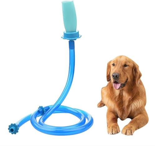 5FT Showerhead Hose With Slip-on Dog Wash Attachment - Handheld Pet Shower for Sink, Fits Up to 6 Inch Diameter Heads