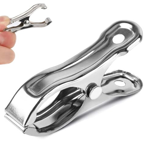 40Pack Metal Garden Netting Clips, Greenhouse Clamps Shading Mesh Clip, Plant Covers Fixing Clips, Versatile Stainless Steel Clips Clothes Pegs Beach Towels Clamps