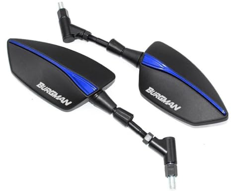 For SUZUKI BURGMAN AN125 AN250 AN400 AN650 AN 650 Burgman 400 650 125 200 Moto Specchi retrovisori laterali regolabili Specchi retrovisori(Blue)