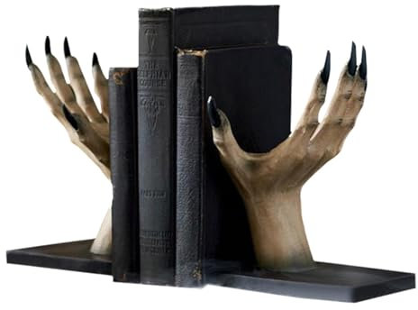 Witchy Hand Buchständer, Witch Hand Dekorative Buchstütze, Handbuchstützen-Regale, Halloween Gothic Home Decor, Buchstopper für Regale, Bücherregalstopper für Wohnzimmer, Heimbibliothek, Sch