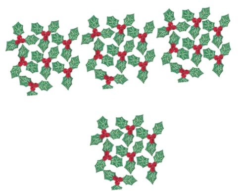 Cabilock 400 Piezas Hoja De Acebo De Navidad Selecciones De De Navidad Apliques De Hojas y Apliques De Navidad De Navidad Hojas De Acebo Artificiales Paño