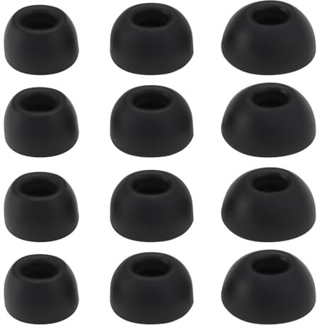SG Store 6 Paires d'embouts Auriculaires en Silicone S/M/L 11x6,5mm 12x6,5mm 14x6,5mm Compatible avec JBL Tune Buds écouteurs Noir