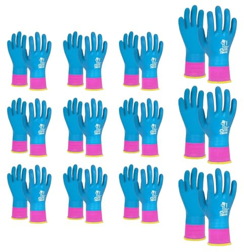 OAJABBGE 12 Uds Conjunto De Guantes De Látex De Protección Infantil Puños Alta Elástica Ventiladores Flexible Desgaste Impermeable Para El Uso Diario