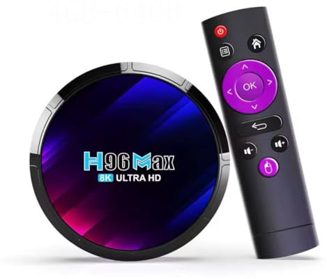 H96MAX RK3528 Android TV Box, Android 13.0 Smart TV Box with 2GB 4GB RAM 16GB 32GB 64GB ROM, 8K Decoding & 4K @ 60Hz Output, Wi-Fi 6, BT 5.0, USB 3.0, HDMI 2.0 (4GB 32GB)