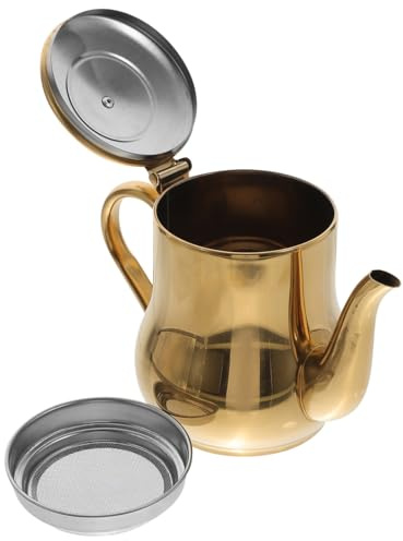 Didiseaon Grasera de Acero Inoxidable 500 ml con Filtro, Recipiente para Aceite, Vinagre o Salsa, Jarra Coladora para Cocina y Uso Doméstico, con Vertedor y Mango Cómodo