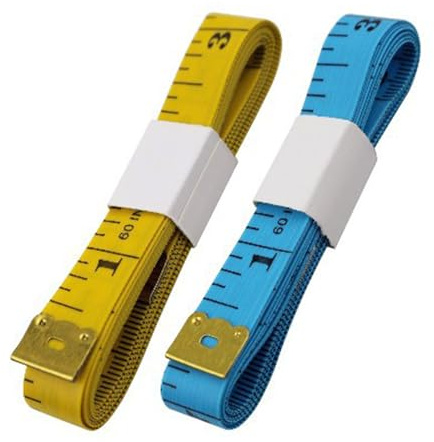 Tape Measure (2-Pack) Suitable for Body –Soft Sewing 2-Sided - 60 Inches & 150 cm-Tailor Clothing for Body Measurements -Dual Sided Tape - Multi Colour & Pack (Blue & Yellow)