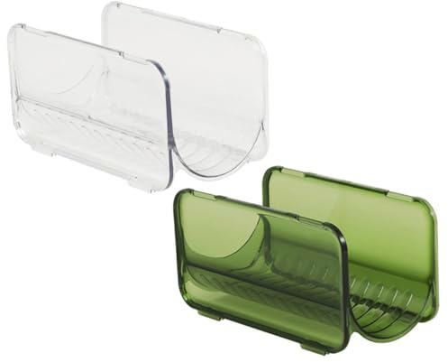 YOSADIER 2 Pièces Organisateur de Bouteilles Empilable Porte Gobelets Transparent pour Cuisine Rangement Stable et Pratique pour Comptoir Placard Réfrigérateur Support