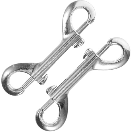 Gatuida 2 pezzi Moschettone Doppia Estremità in Lega di Zinco Gancio Rapido e Resistente per Guinzagli Cani Collari Animali e Immersione