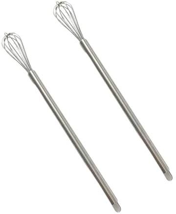 2 Stk Schneebesen Klein,Mini Edelstahl Tassen,Handbuch Ballonschneebesen Kleiner Set Zum Mischen Kochen Rühren Schlagen Aufschäumen Sahne Eier Teig Milchaufschäumer Quirl Rührbesen für Küchenbesena