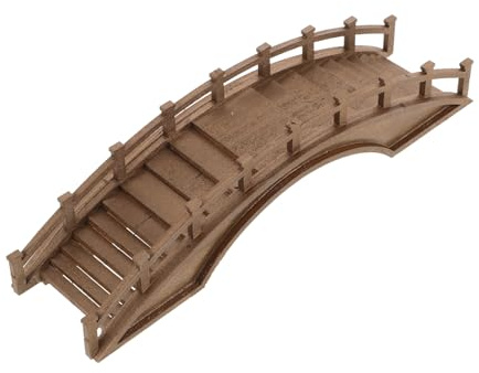 ANDRESLAD Miniatur Holz Bogenbrücke Modell Deko Mittelgroß Naturholz für Mikrolandschaft Bonsai Garten Ornamente Indoor Outdoor Vielseitig Langlebig