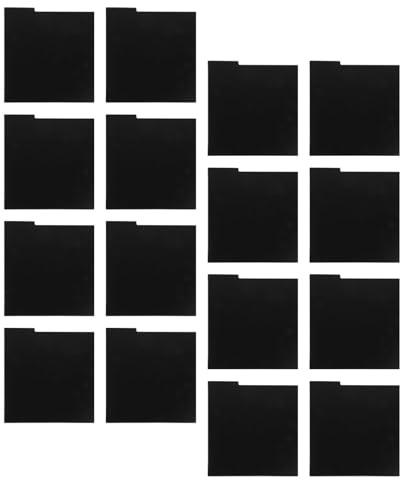 MUCKLILY 16 Séparateurs en PVC Noir 330x317 Mm pour Vinyles et Albums, Intercalaires Réutilisables pour Rangement et Tri D’Albums, Outils D’Organisation pour Collectionneurs de Disques,