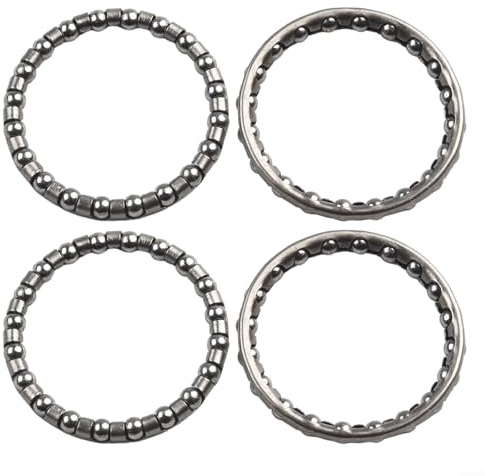 Juego de 4 rodamientos de bolas enjaulados de 40 mm para uso de auriculares de bicicleta con ajuste de precisión en sistemas de dirección de horquilla delantera